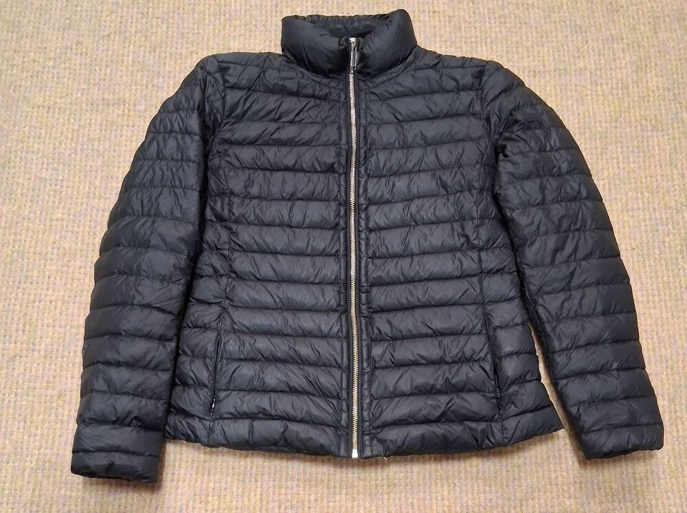 Massimo dutti womens small duck down black lightweight puffer jacket